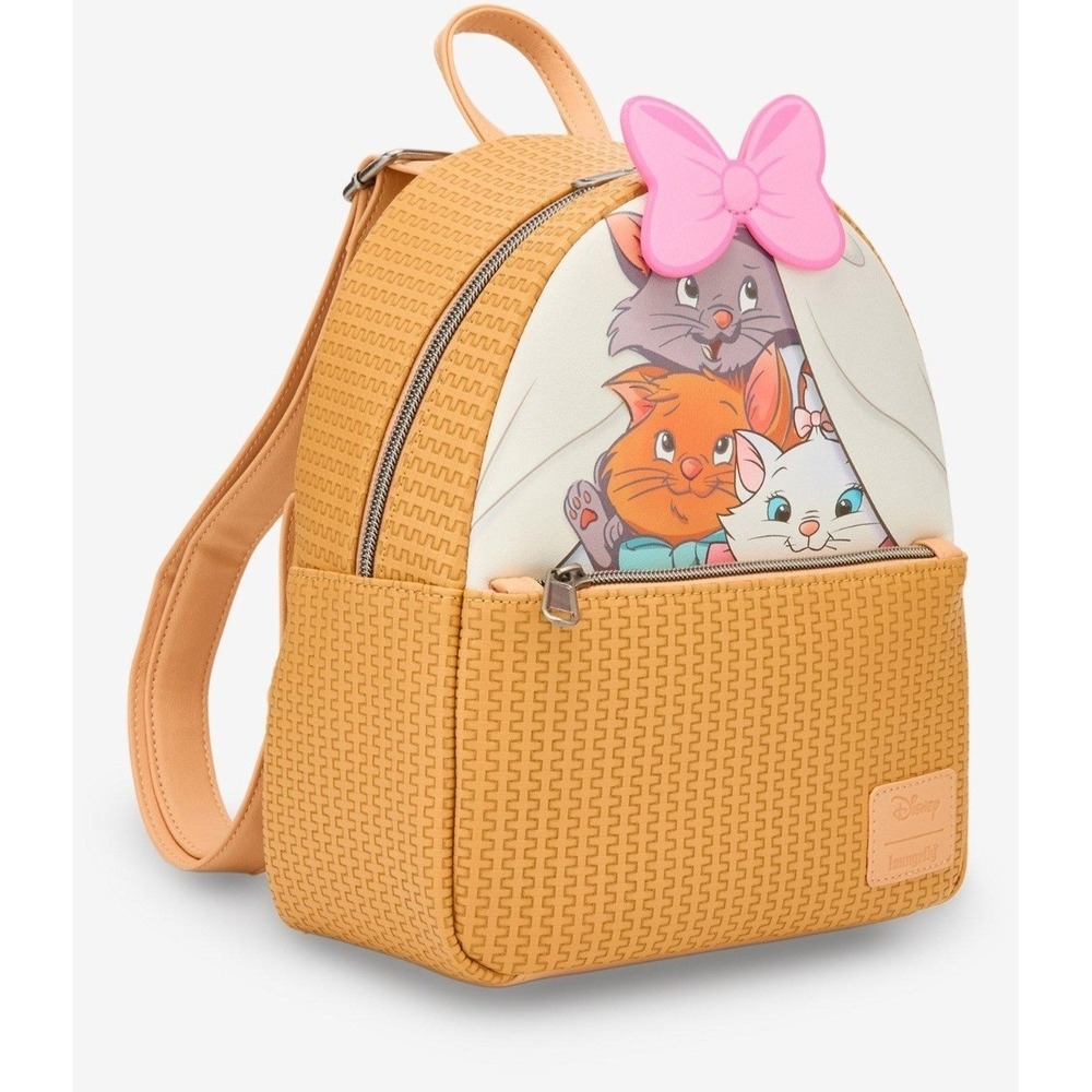 NEW Loungefly Disney The Aristocats Kittens & Marie Basket Bow Mini‎ Backpack
